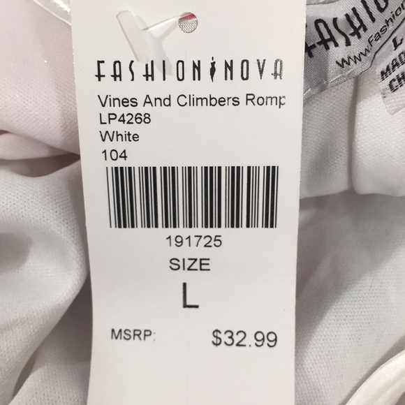 Fashion Nova Vines And Climbers Romper Floral L - Picture 12 of 12